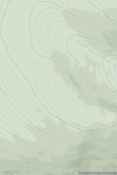 Thumbnail image for Creag Ard [Loch Rannoch to Glen Lyon] showing contour plot for surrounding peak